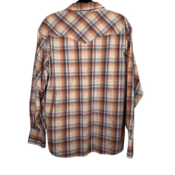 Wrangler Western Snap Shirt XL Plaid Pearl Snap Cowboy Rodeo - Picture 3 of 8